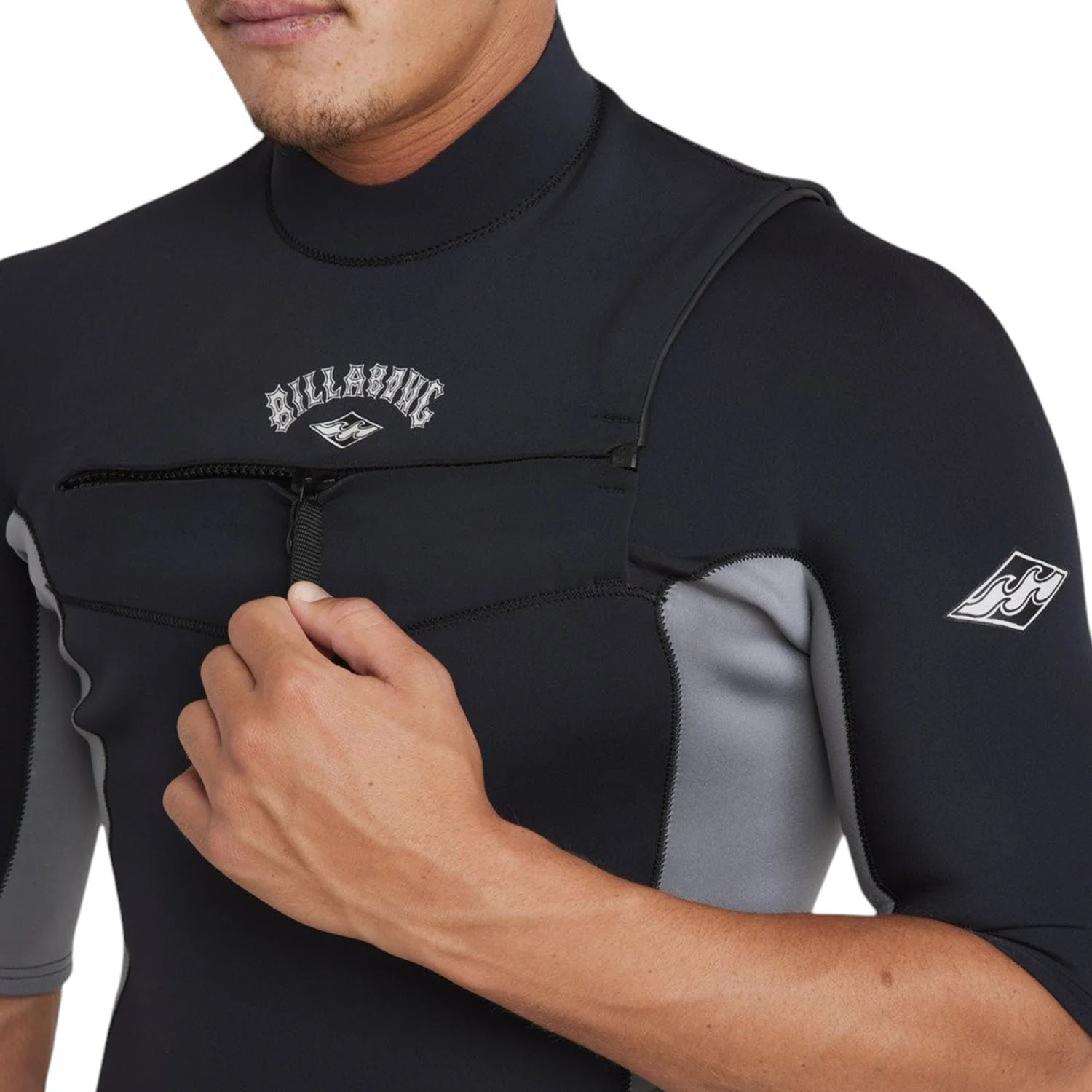 Billabong | Shorty à Manches Courtes Homme Absolute Natural Front Zip - 2/2mm - Image 6