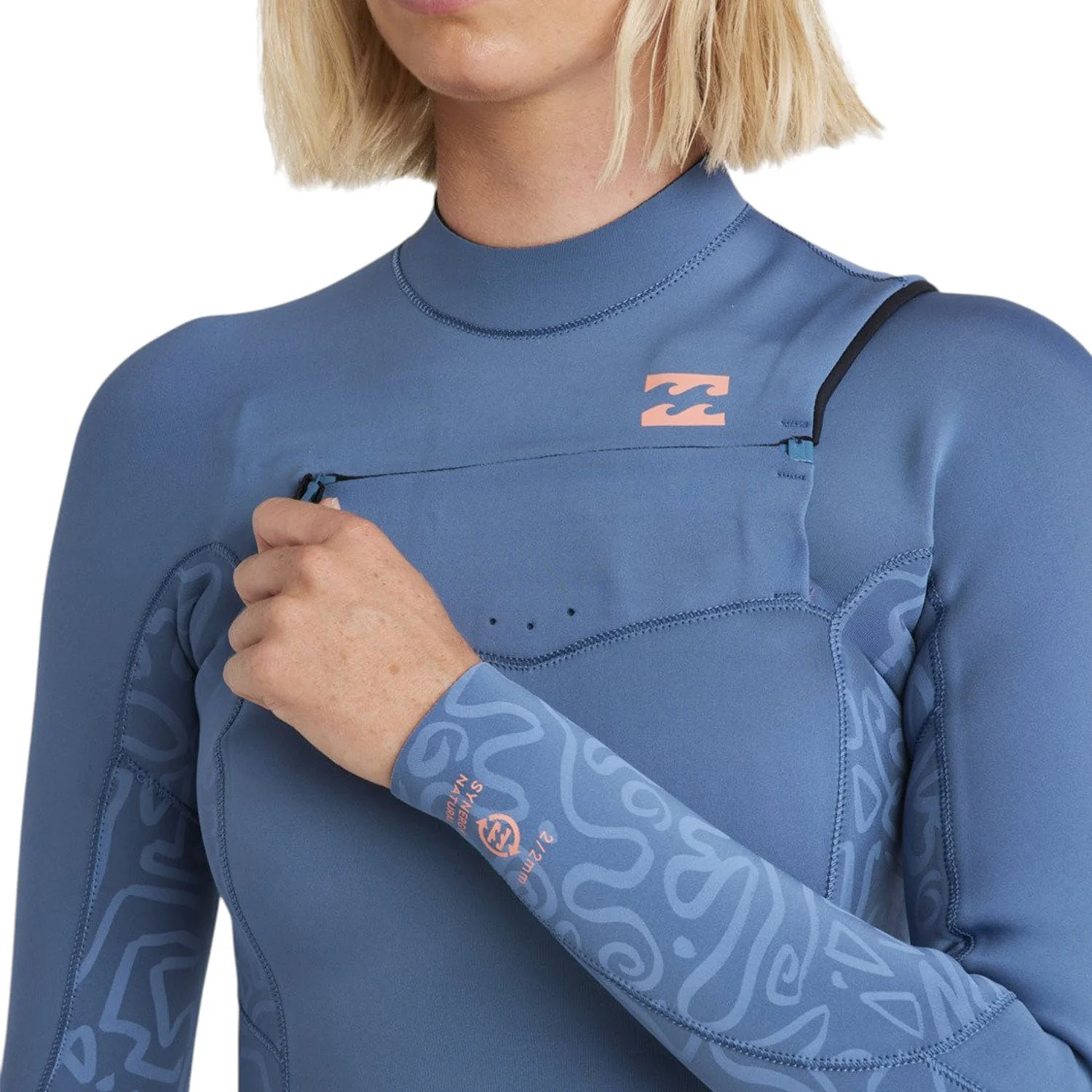 Billabong | Shorty à Manches Longues Femme Synergy Natural Front Zip - 2/2mm - Image 9