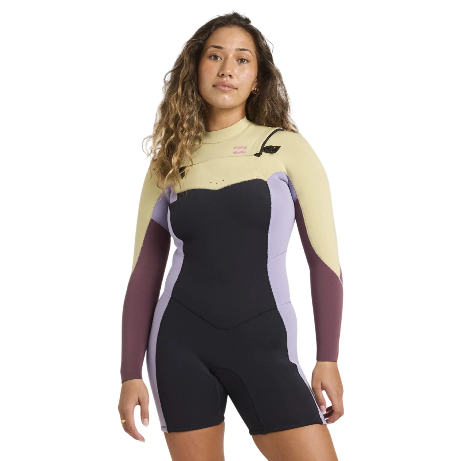 Billabong | Shorty à Manches Longues Femme Synergy Natural Chest Zip - 2/2mm - Image 2