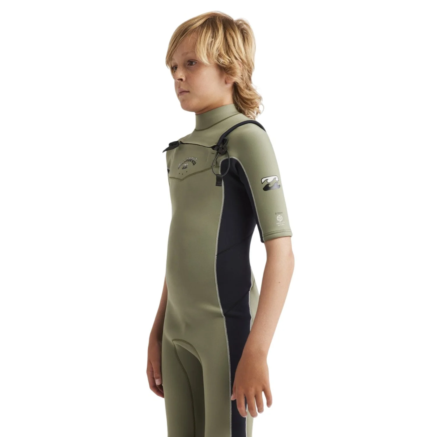 Billabong | Shorty à Manches Courtes Garçon Absolute Natural Chest Zip - 2/2mm - Image 3