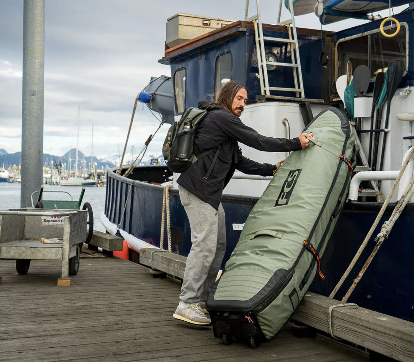 FCS | Boardbag Shortboard Fish Wheelie Cover Travel 3 - Image 5