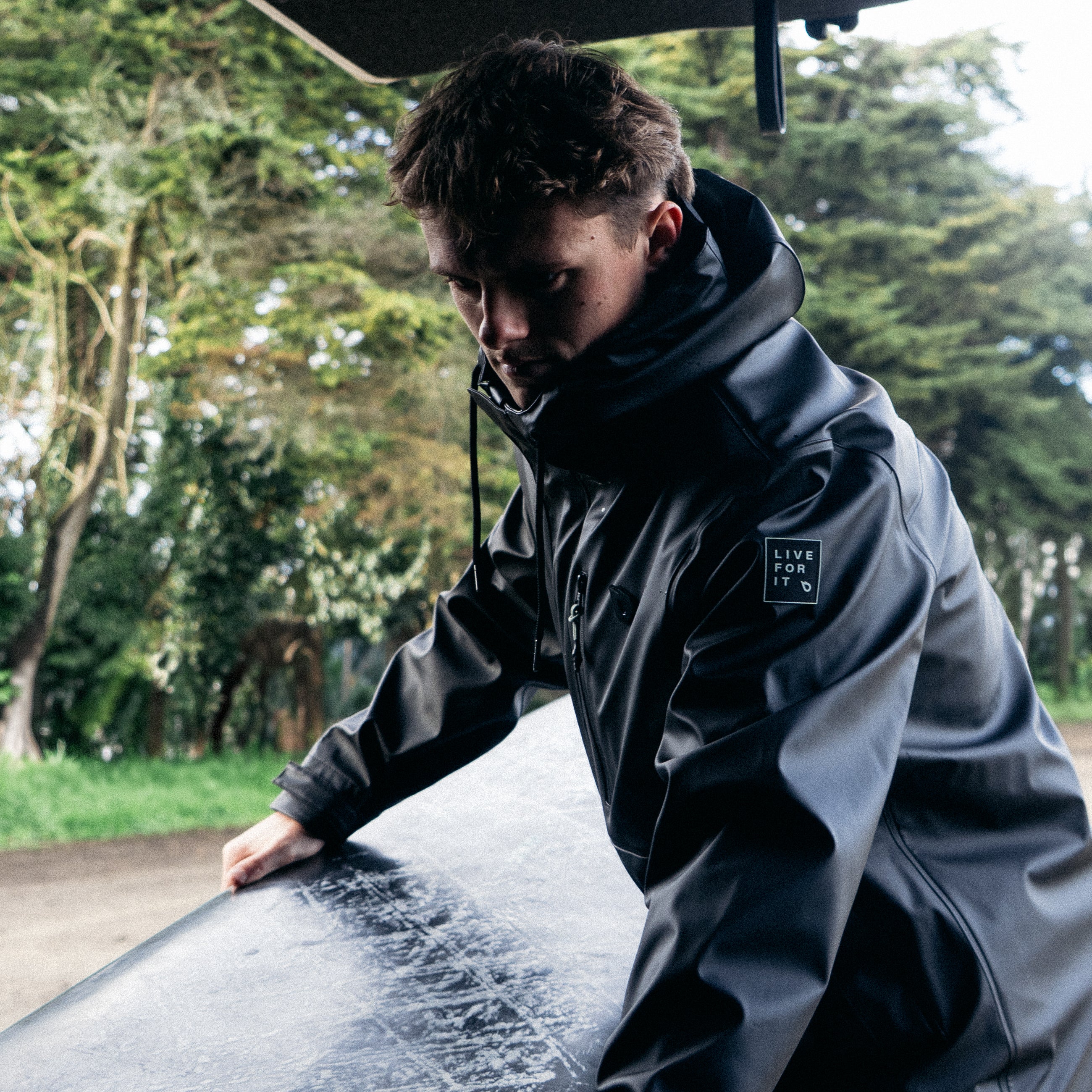 GONG | Veste Cirée Imperméable Combo Outerwear Unisexe - Image 12