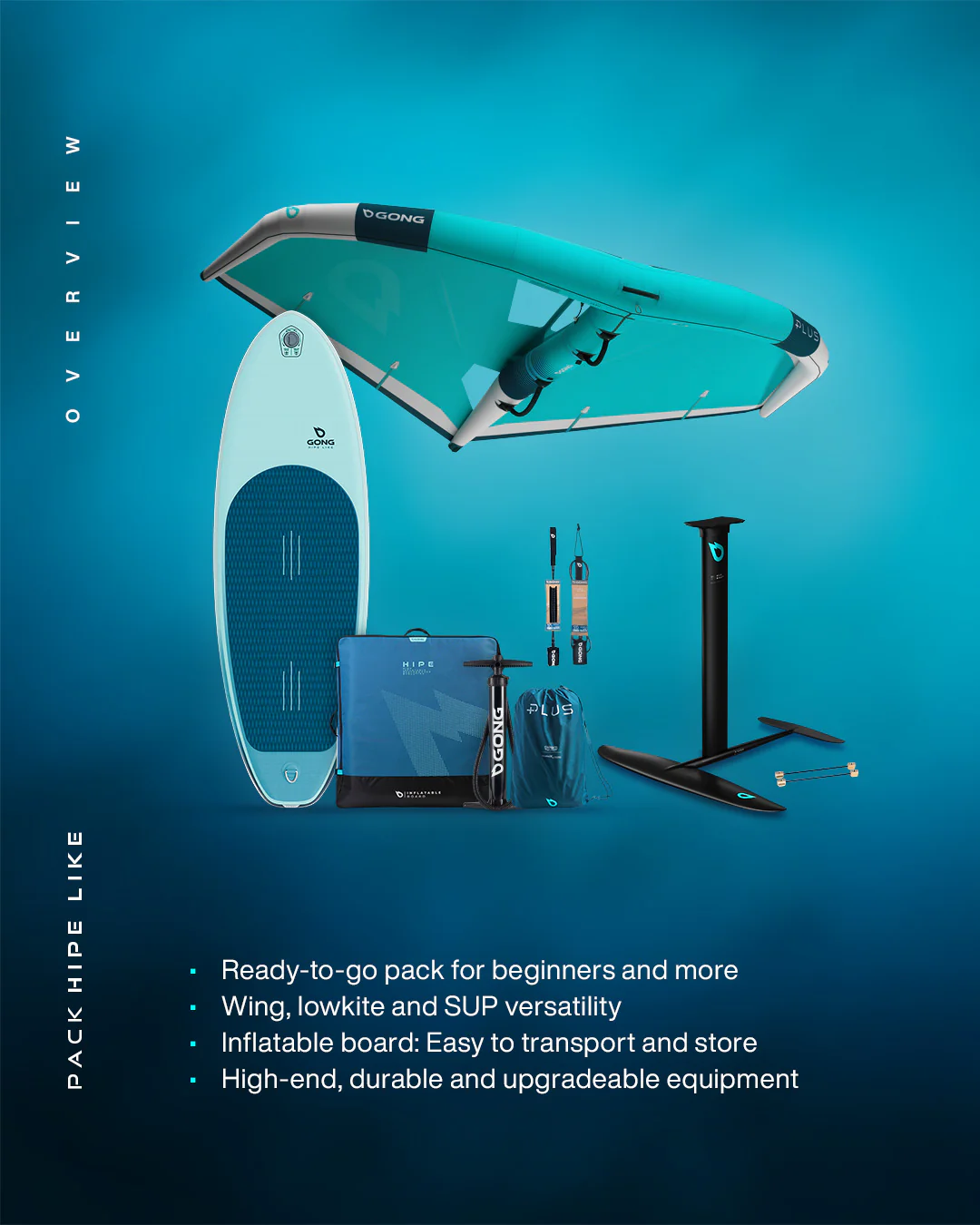 GONG | Pack Wing foil Board Inflatable HIPE Like - Image 17
