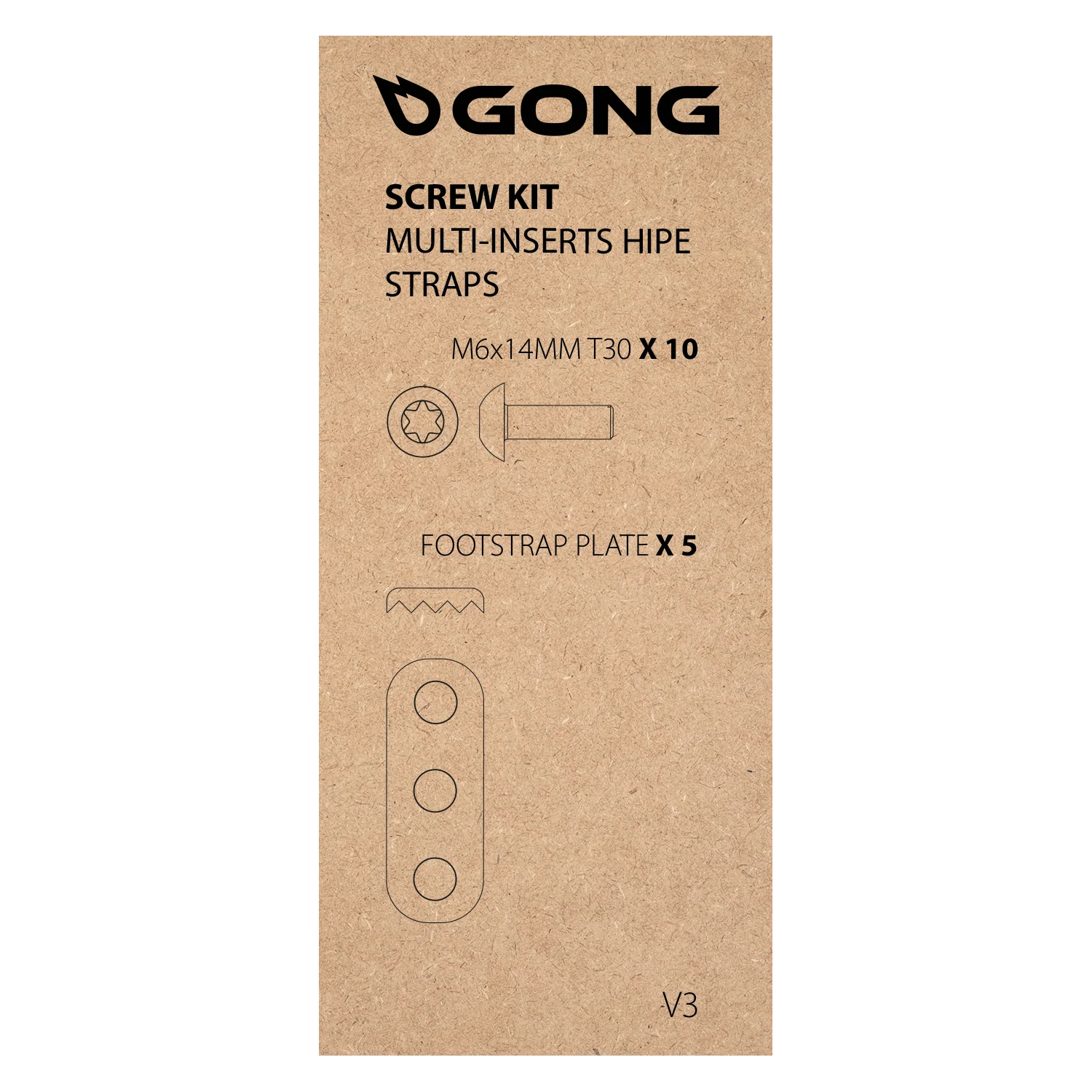 GONG | Kit Vis Strap Multi-inserts pour HIPE
