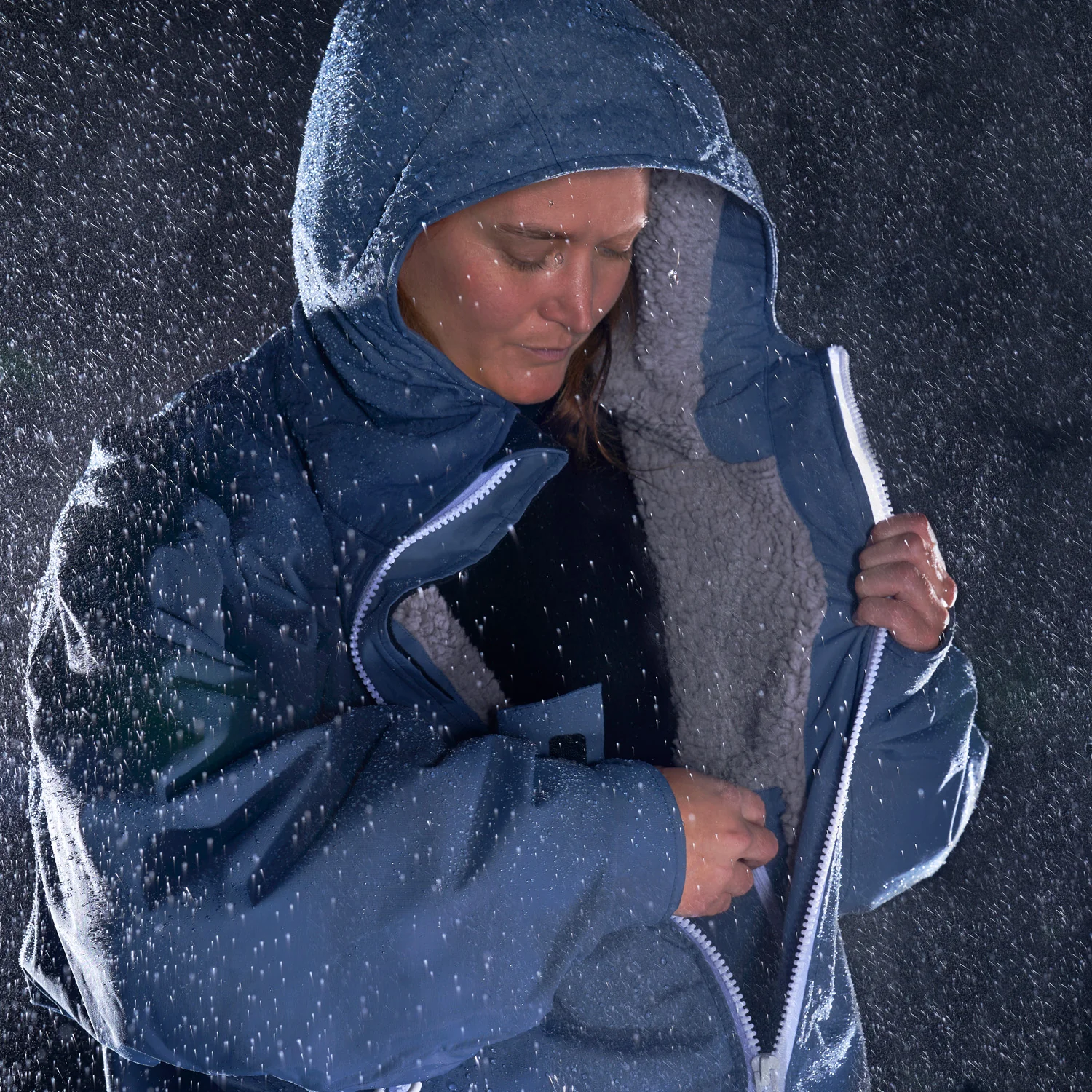 GONG | Poncho Imperméable Rose / Crème - Image 11