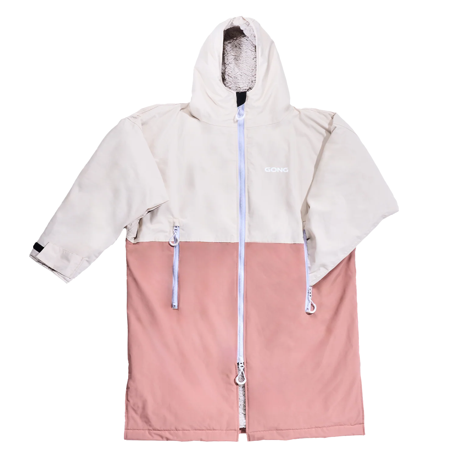 GONG | Poncho Imperméable Rose / Crème - Image 13