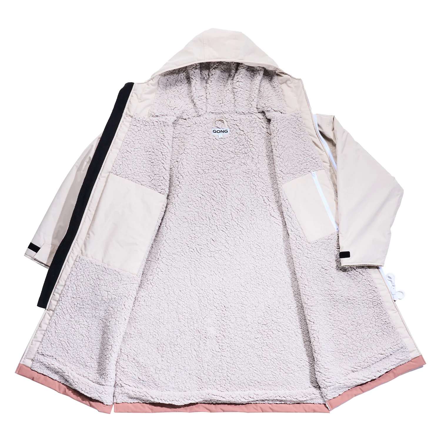 GONG | Poncho Imperméable Rose / Crème - Image 14