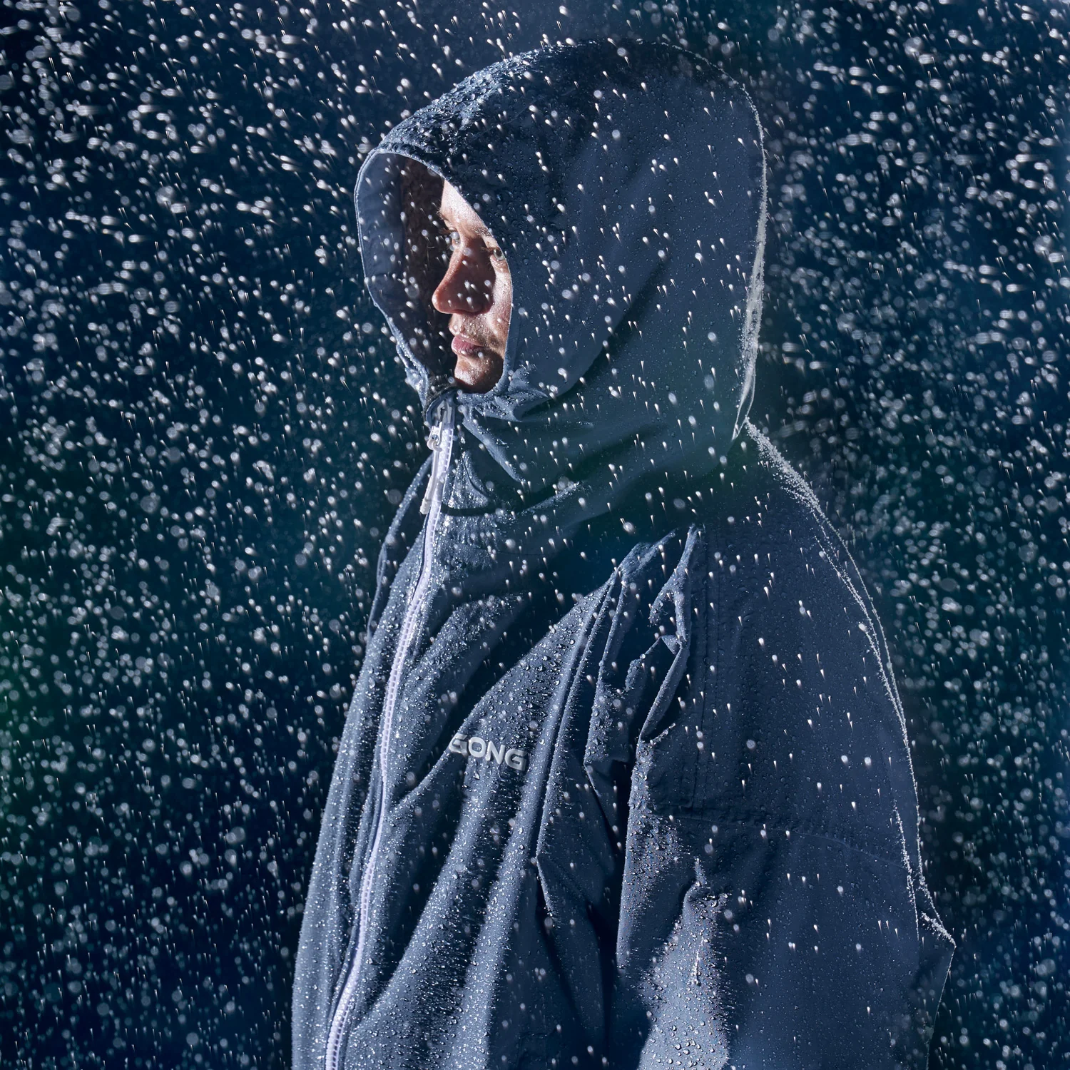 GONG | Poncho Imperméable Rose / Crème - Image 5
