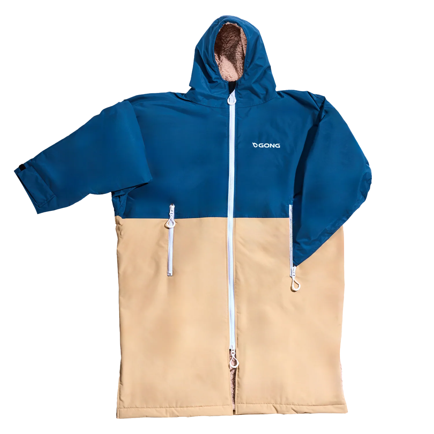 GONG | Poncho Imperméable Sable / Bleu